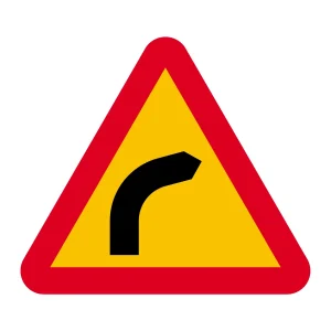 A1-2 Varning för farlig kurva, höger