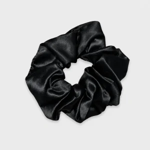 SIDEN SCRUNCHIE BIG - SVART